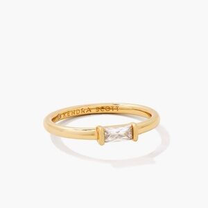 Kendra Scott  Juliette Gold Band Ring in White CZ - Size 7